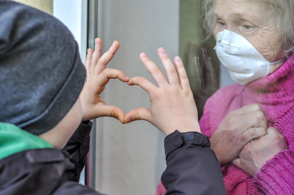 Heart Sign to An Elderly Woman 